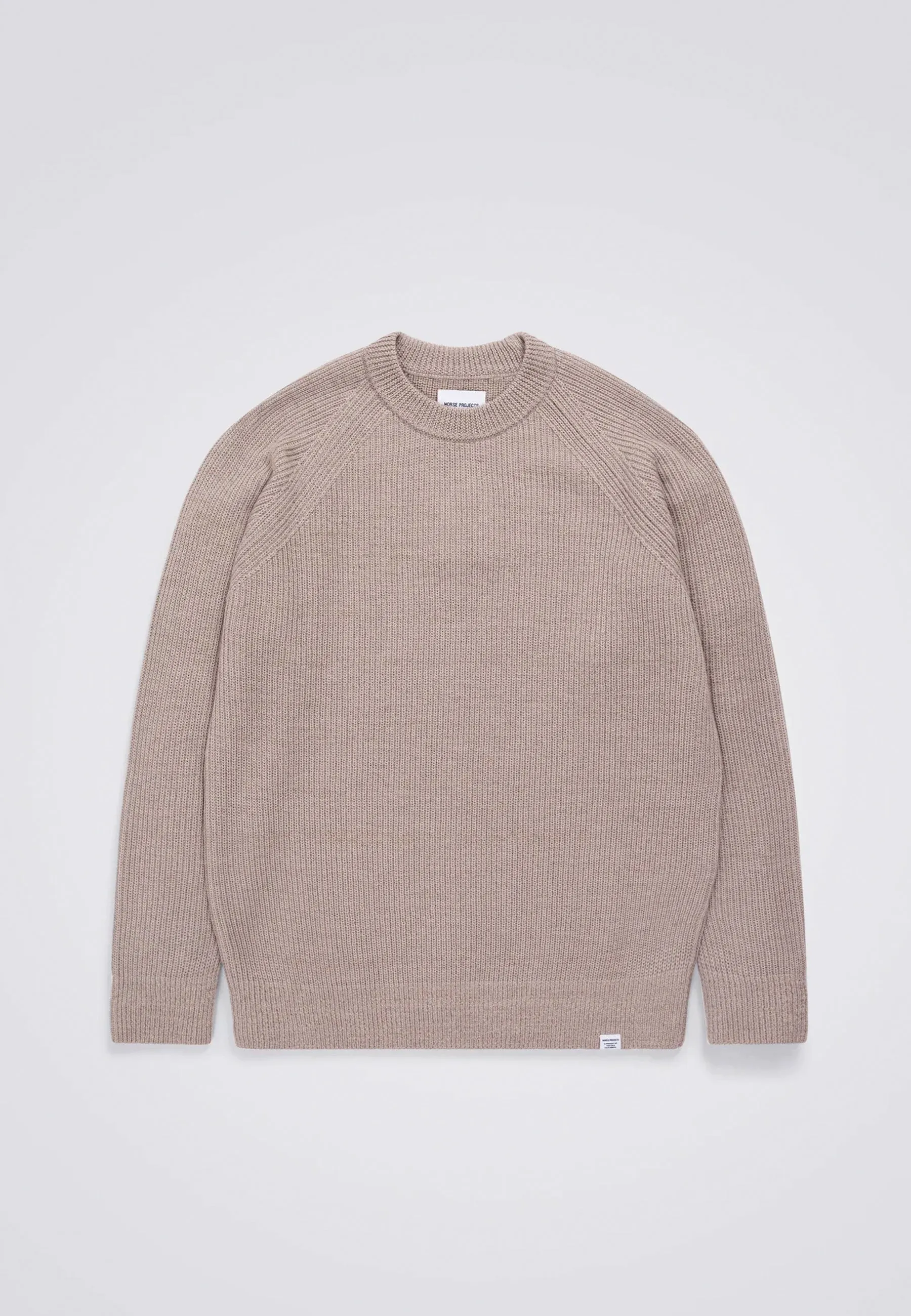 Roald Cotton Wool Jumper - Light Khaki