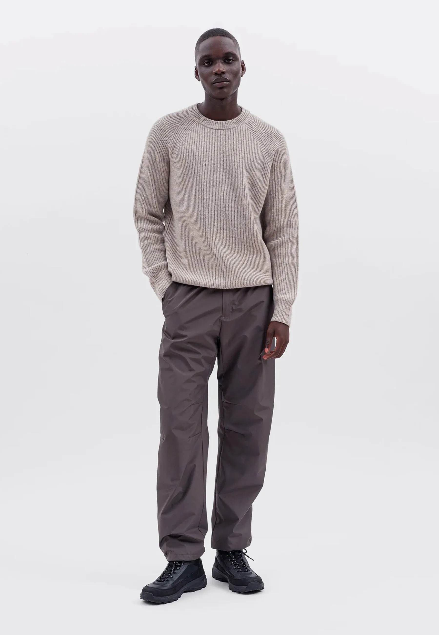 Roald Cotton Wool Jumper - Light Khaki