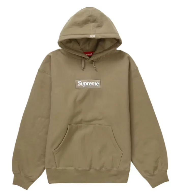 Supreme Box Logo Hooded Sweatshirt (FW23) Dark Sand