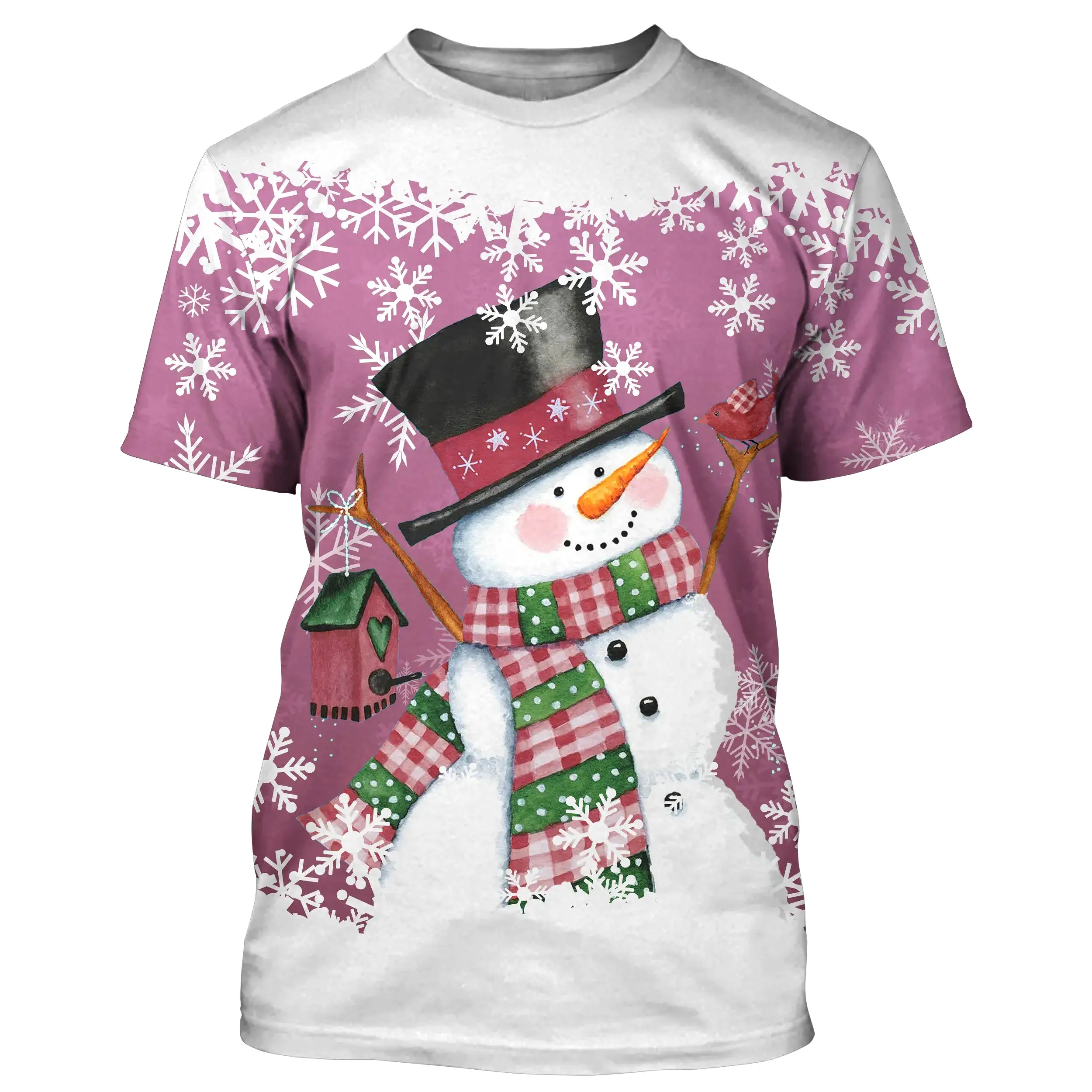 Sweat à Capuche Joyeux Bonhomme de Neige – Confort Hivernal avec Flocons de Neige et Couleurs Festives - CT04112347