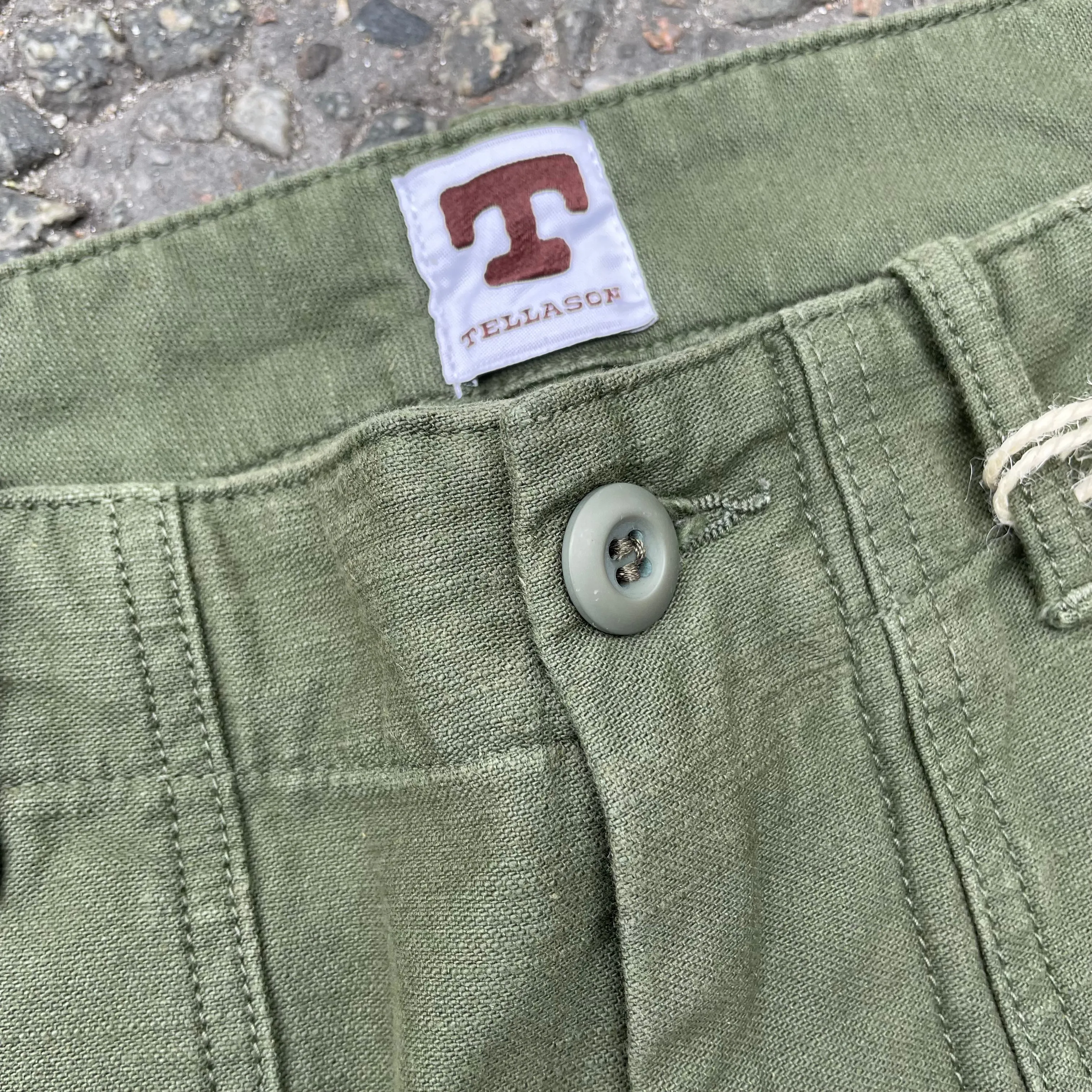 Tellason, Pant, Fatigue, Slubby Sateen, Olive