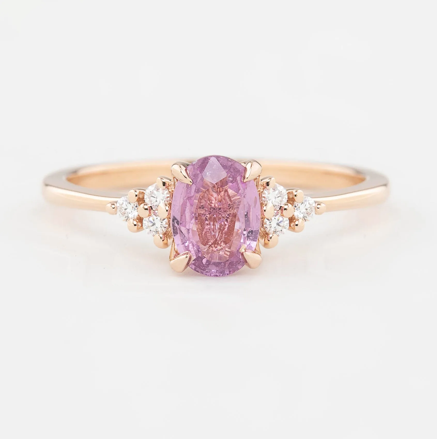 Teresa Ring - 0.84ct Light Pink Ceylon Sapphire, 14k Rose Gold (One of a kind)