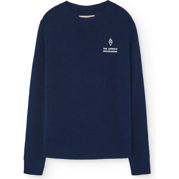 The Animals Observatory Bull Plain Sweater, Navy