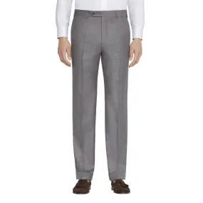 Todd Flat Front Super 120s Wool Serge Trouser in Light Grey (Size 46) (Full Fit) by Zanella