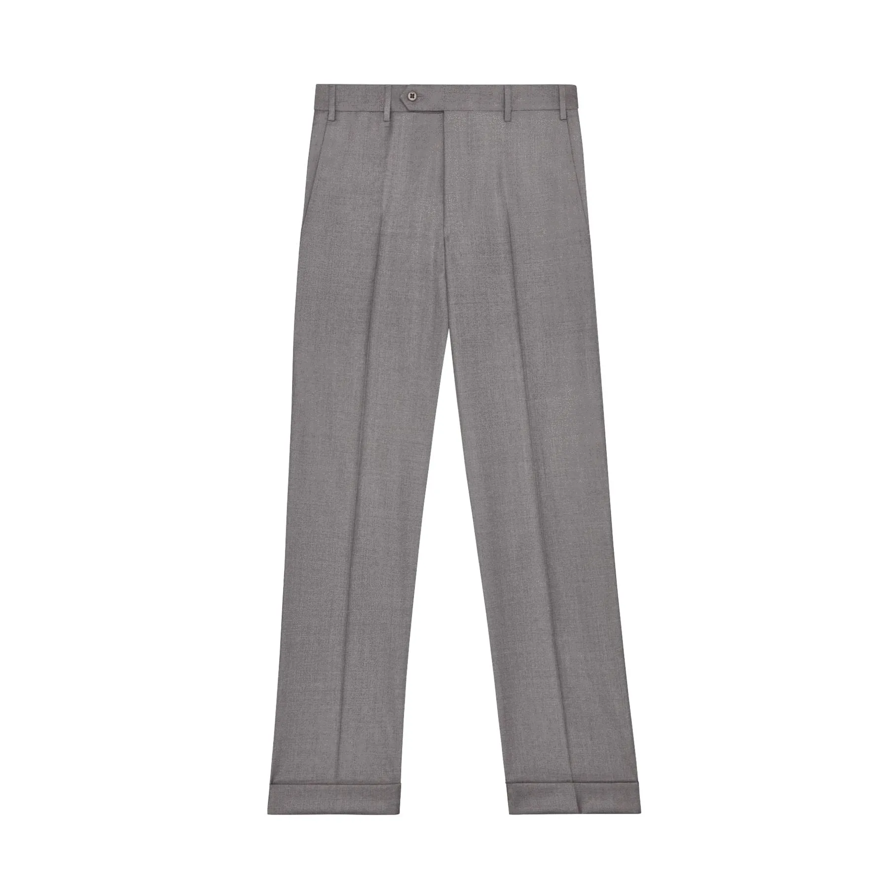 Todd Flat Front Super 120s Wool Serge Trouser in Light Grey (Size 46) (Full Fit) by Zanella