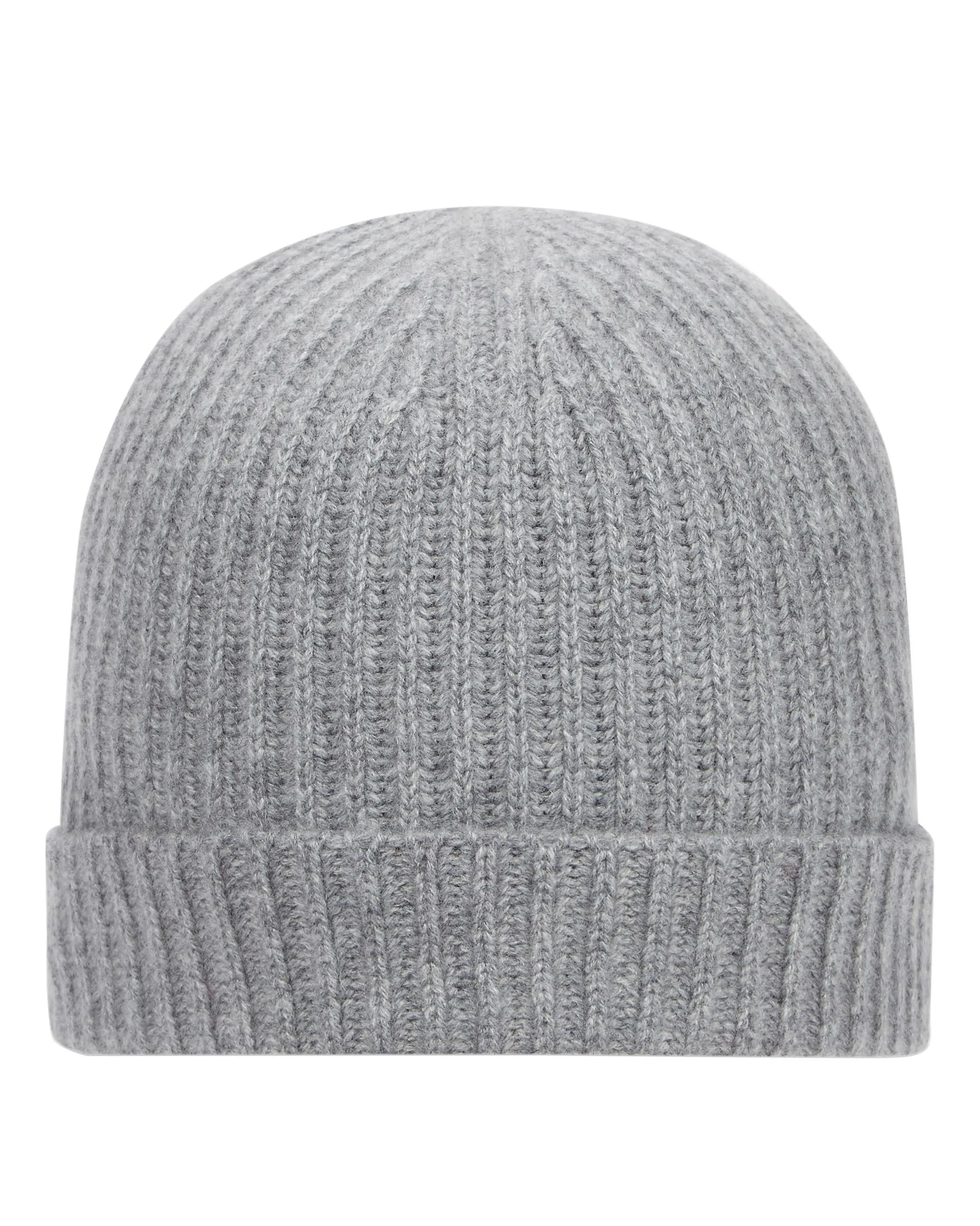 Unisex Ribbed Cashmere Hat Flannel Grey