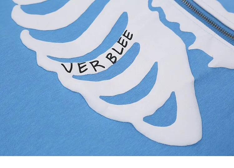 VERBLEE Rib Cage Graphic Zipper Hoodie