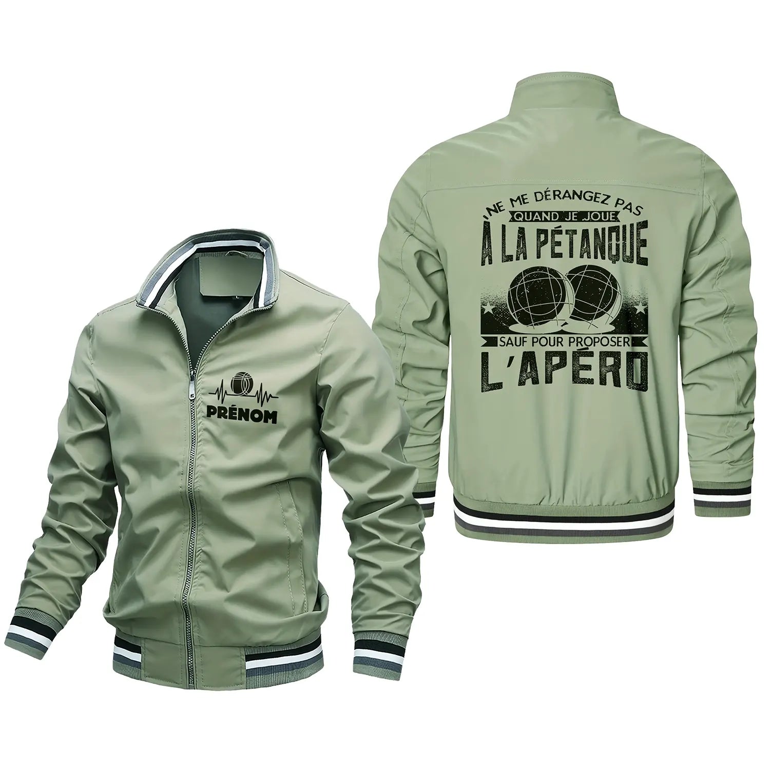 Veste De Pétanque Professionnel Avec Prénom Et Logo Personnalisés, Cadeau Humour Boulistes - CT06092339