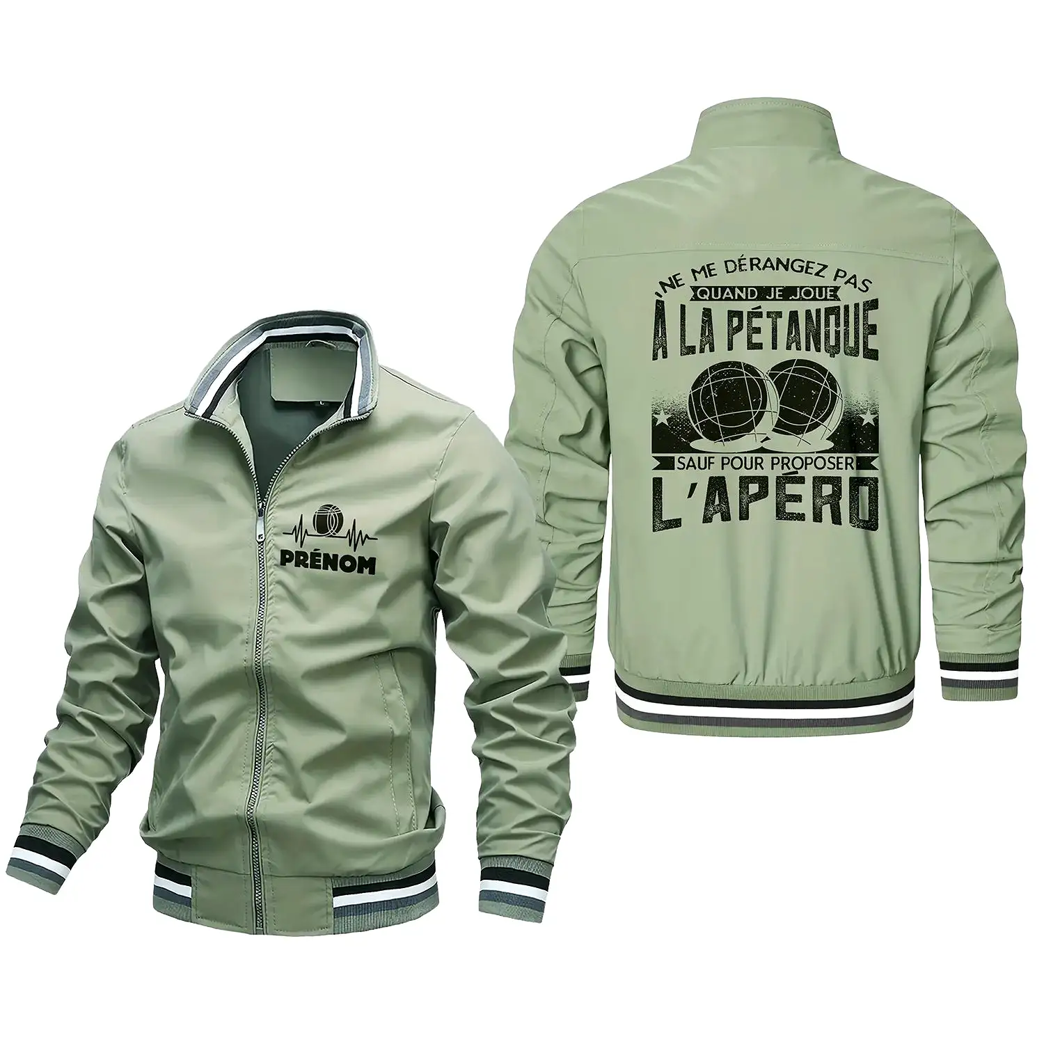 Veste De Pétanque Professionnel Avec Prénom Et Logo Personnalisés, Cadeau Humour Boulistes - CT06092339