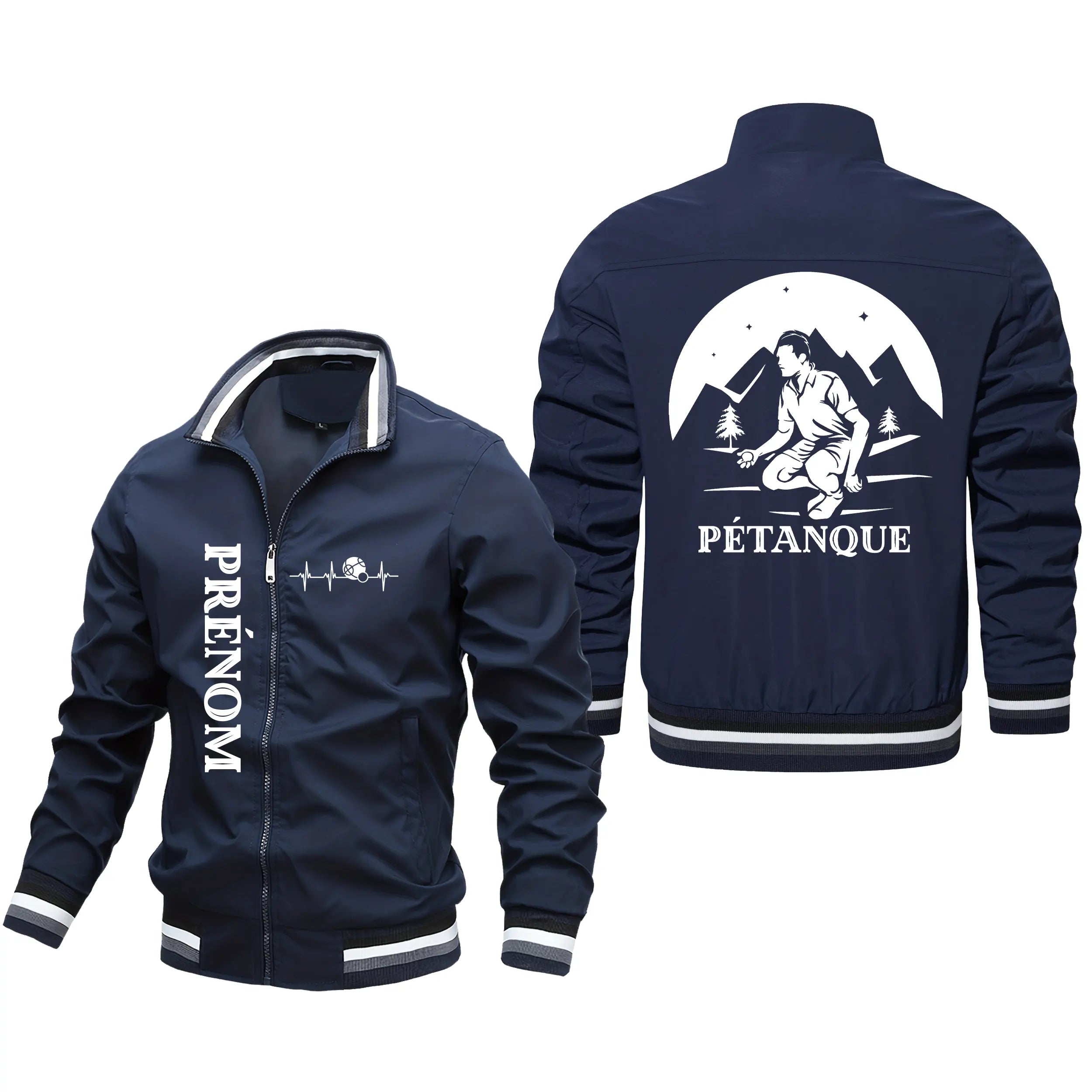 Veste De Sport Pour Pétanqueur, Prénom Et Logo Personnalisés, Cadeau Original Bouliste - CT10092353