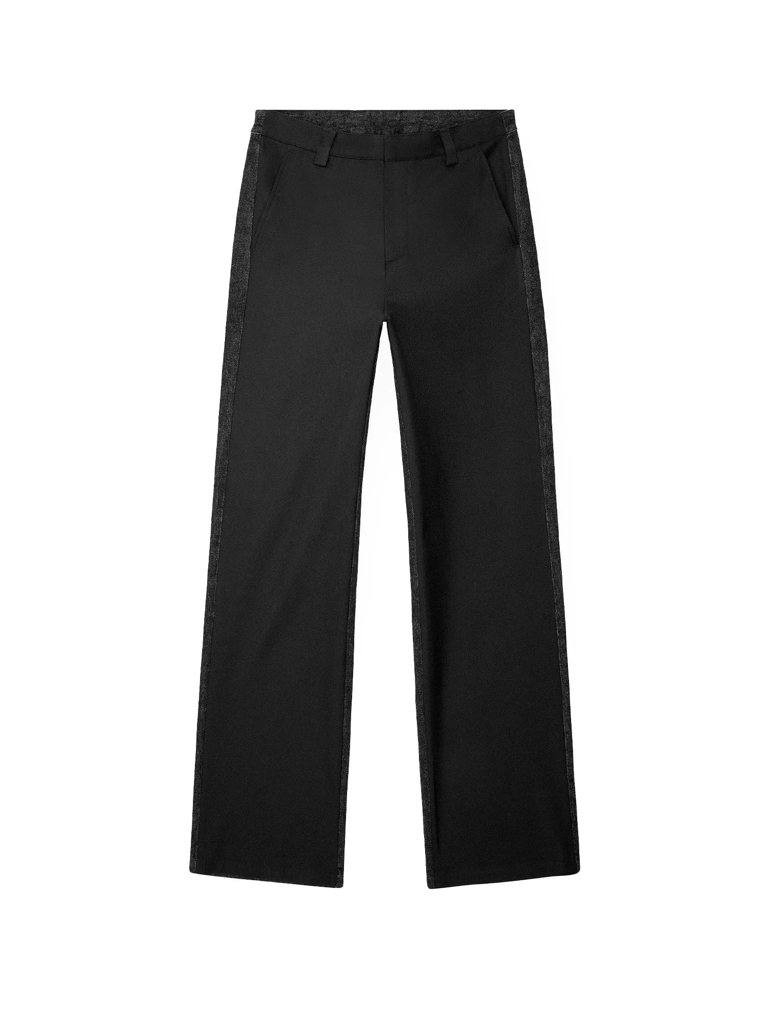 Virgin wool and cotton blend trouser with frontal Oval-D logo