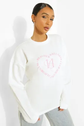 Wellness Heart Print Sweater