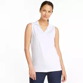 Women's CLOUDSPUN Coast Sleeveless Golf Polo | Bright White