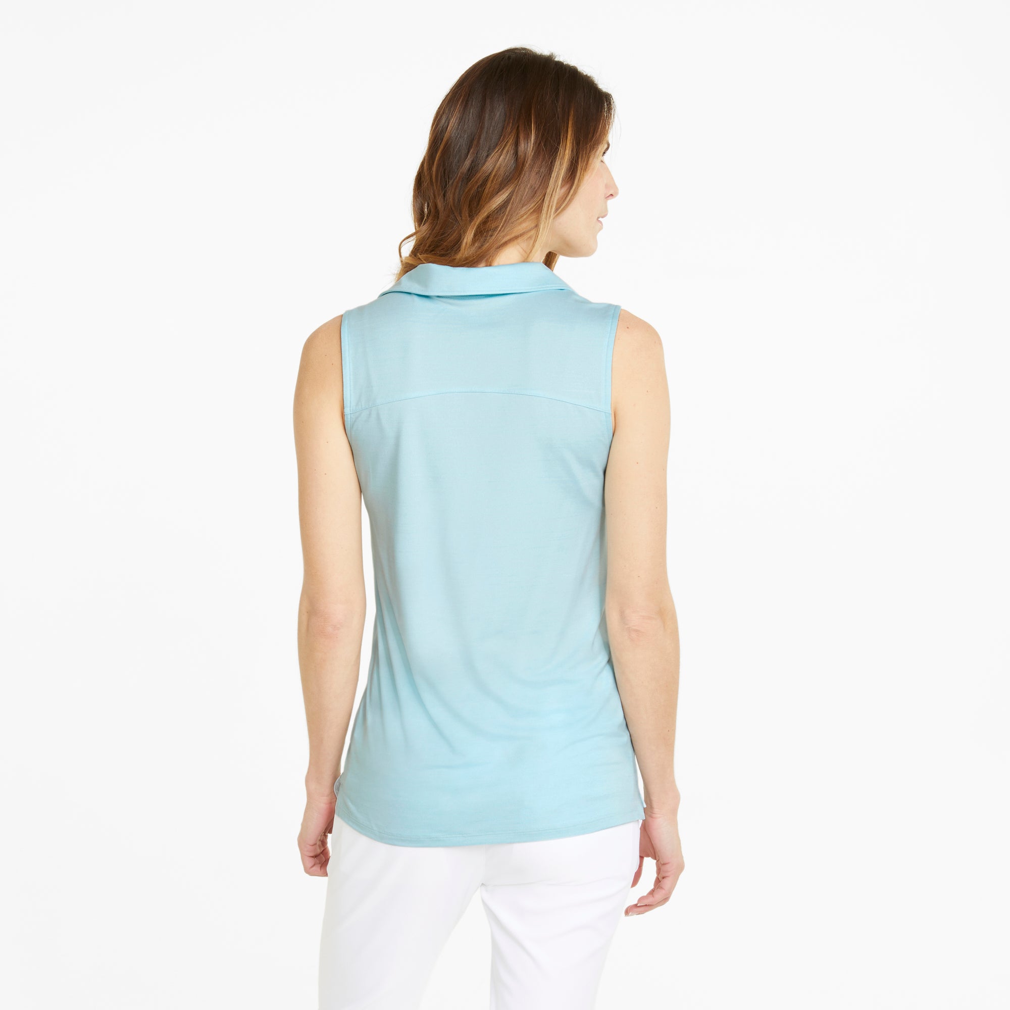 Women's CLOUDSPUN Coast Sleeveless Golf Polo | Light Aqua