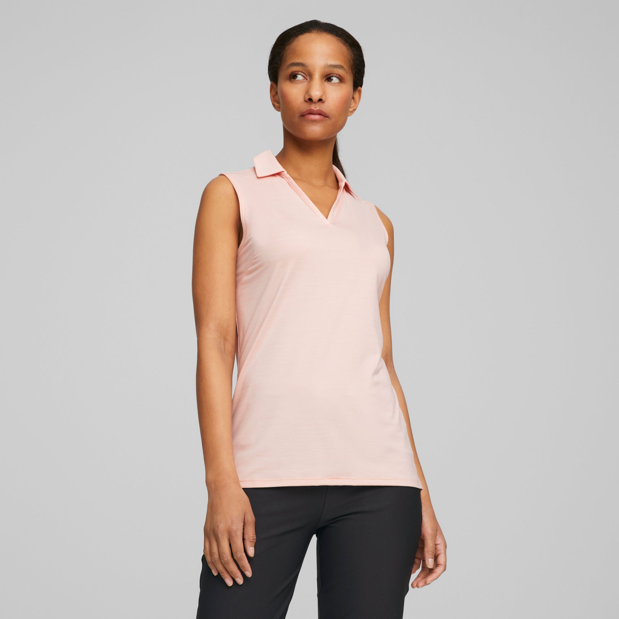 Women's CLOUDSPUN Coast Sleeveless Golf Polo | Rose Dust Heather