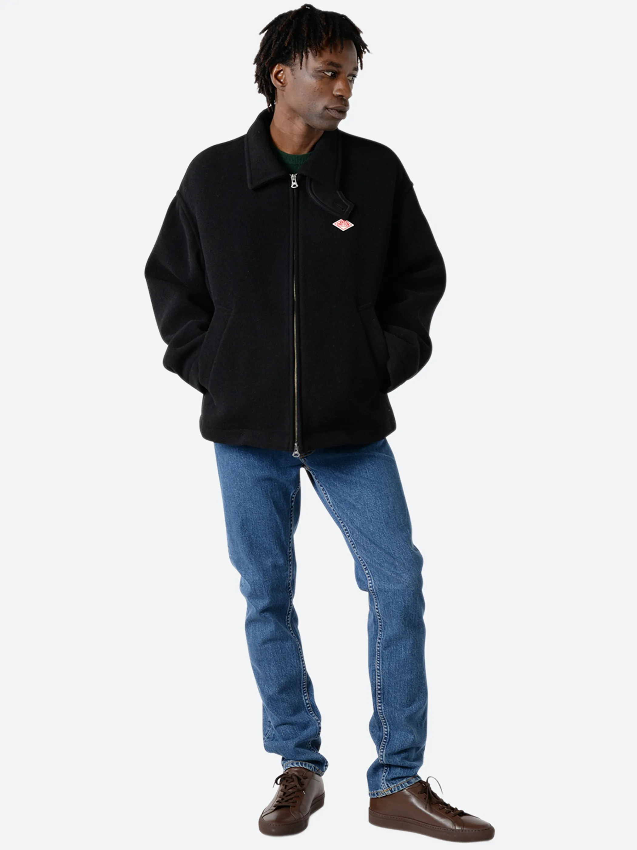 Wool Light Pile Full Zip Blouson