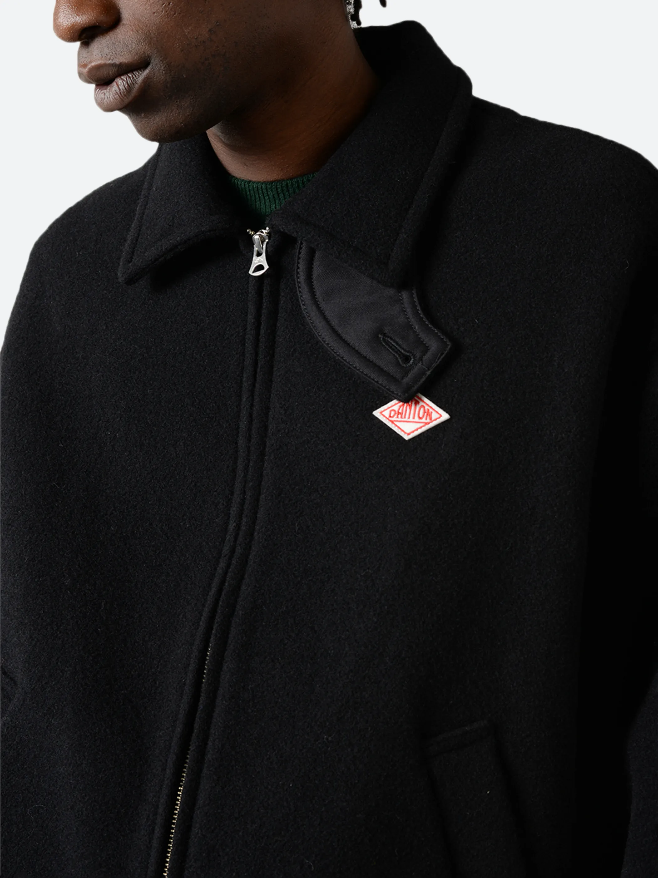 Wool Light Pile Full Zip Blouson